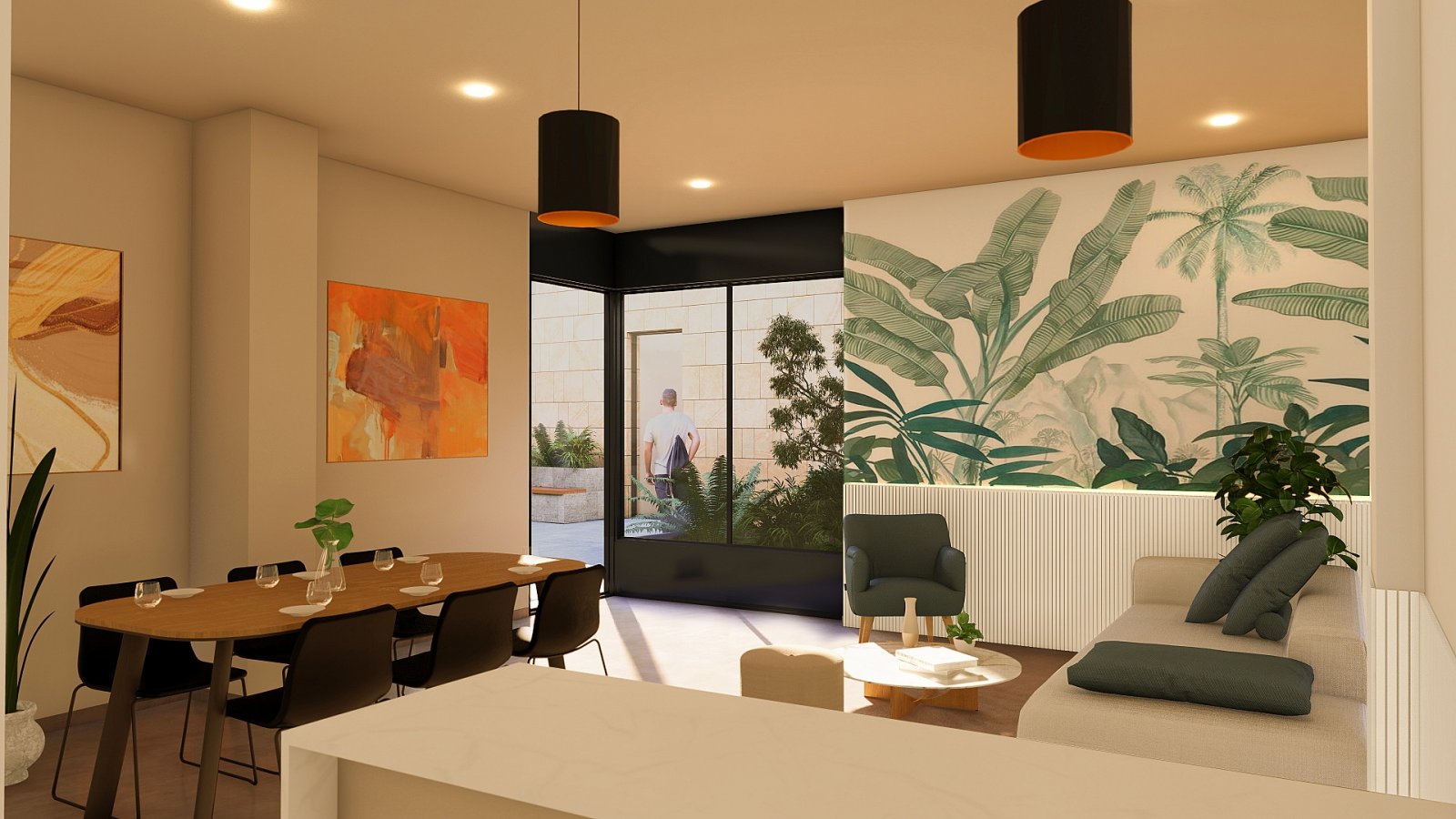 Modernes Apartment mit 1 Schlafzimmer, Terrasse und viel Parkplatz am Objekt