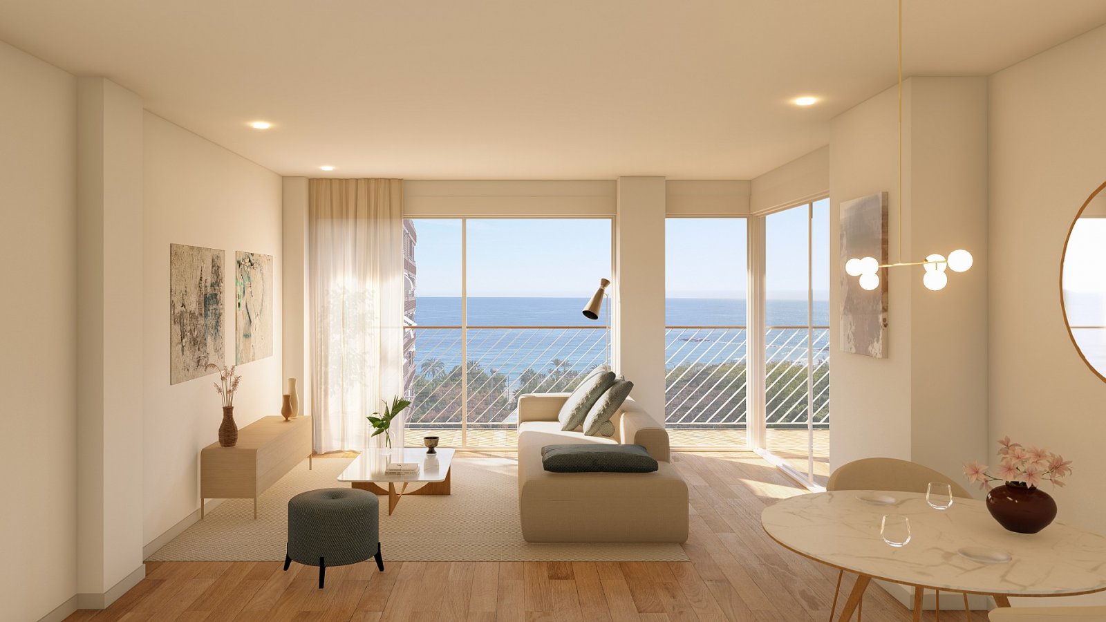 Villajoyosa: Komfort-Apartment mit Terrasse, 2 Bädern und privatem Stellplatz im Untergeschoss 
