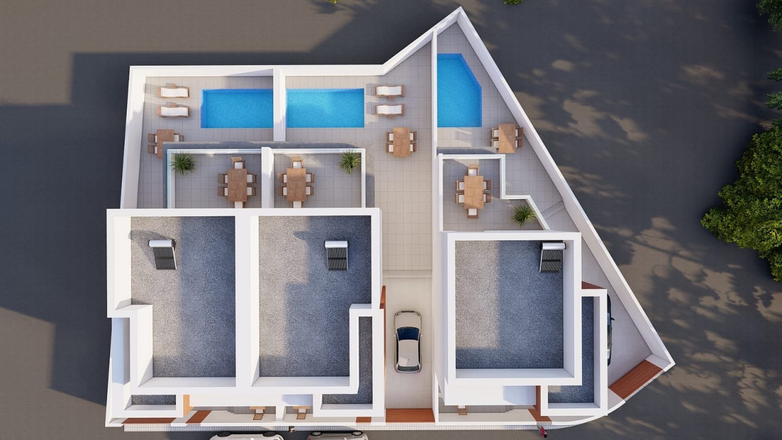 Moderne Villa mit 3 Schlafzimmern, 3 Bädern, privatem Pool und Stellplatz