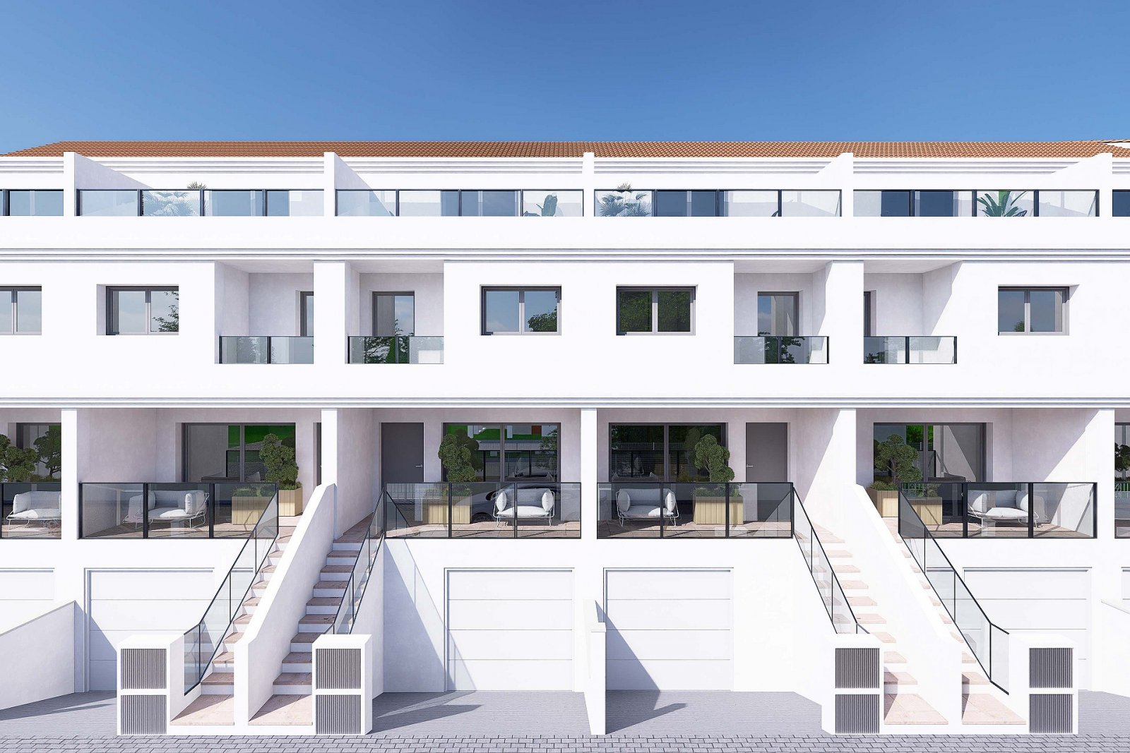 Moderne Reihenvilla mit 4 Schlafzimmern, Gemeinschaftspool & Tiefgarage