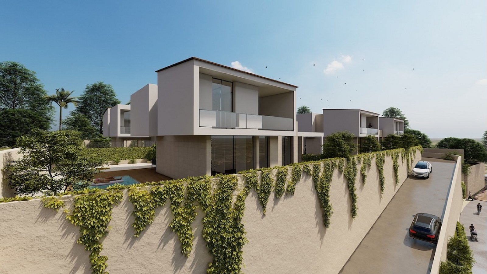 Elegante Villa in kleinem Villenkomplex