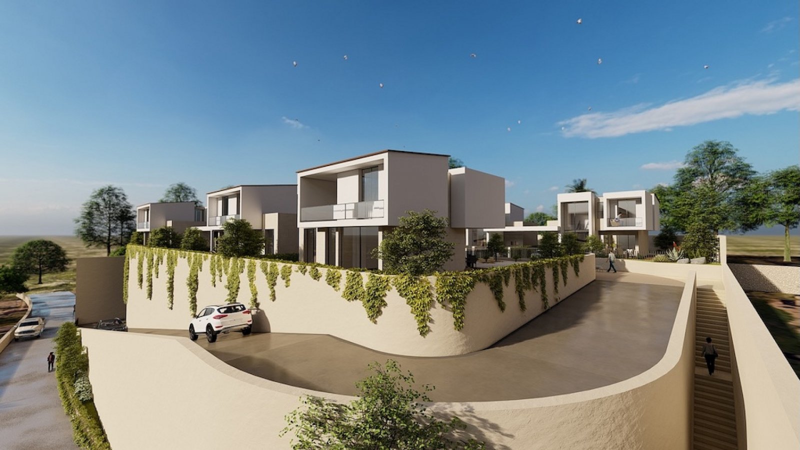 Elegante Villa in kleinem Villenkomplex