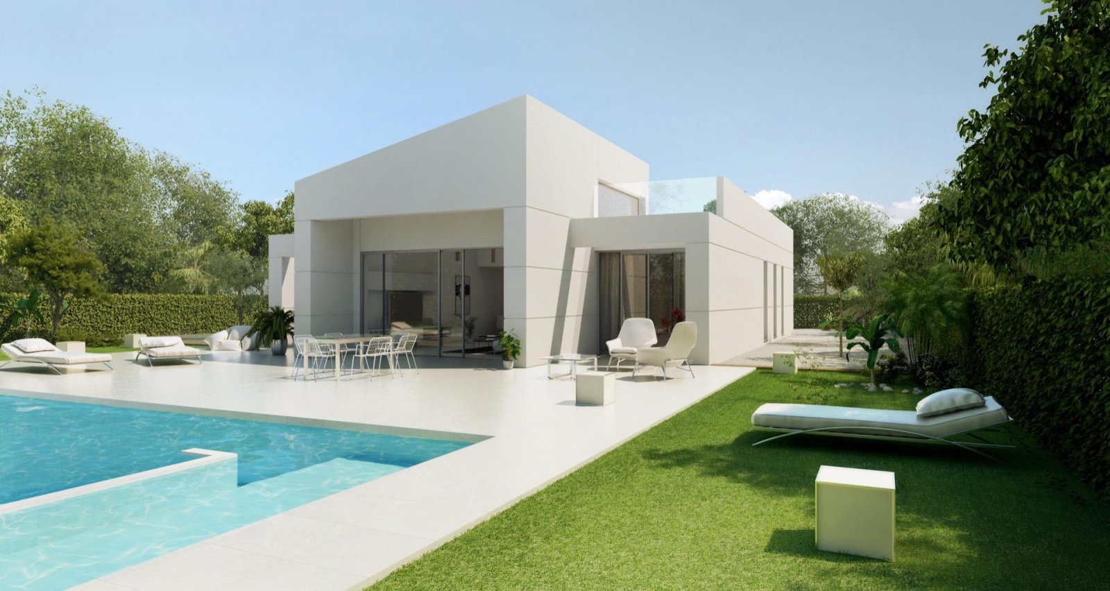 Elegante 4-Zimmer-Villa mit Pool, Garage und minimalistischer Architektur