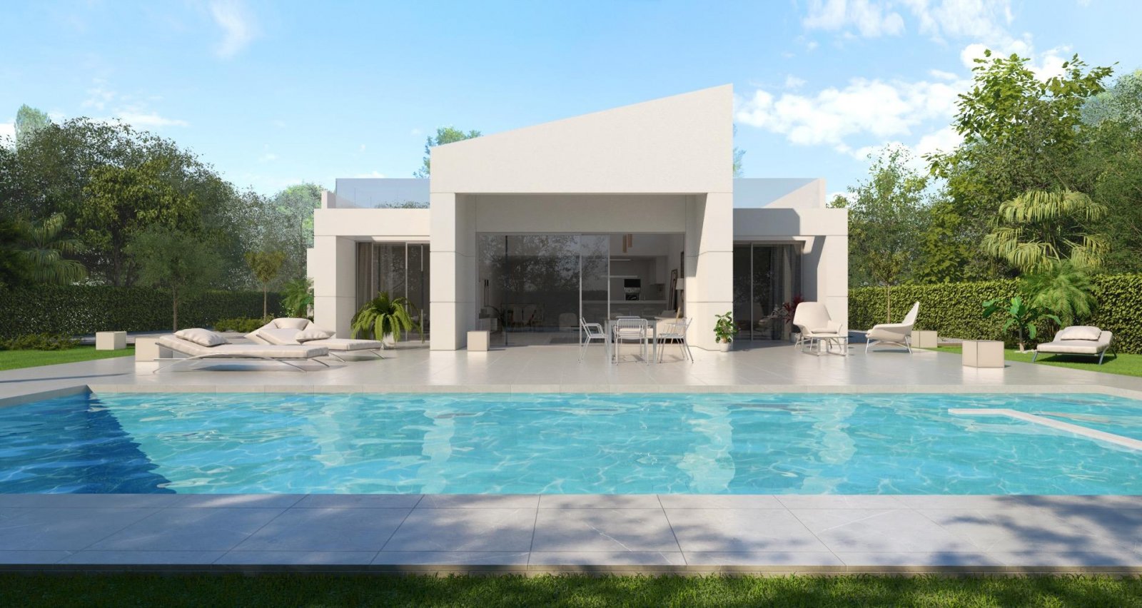 Elegante 4-Zimmer-Villa mit Pool, Garage und minimalistischer Architektur