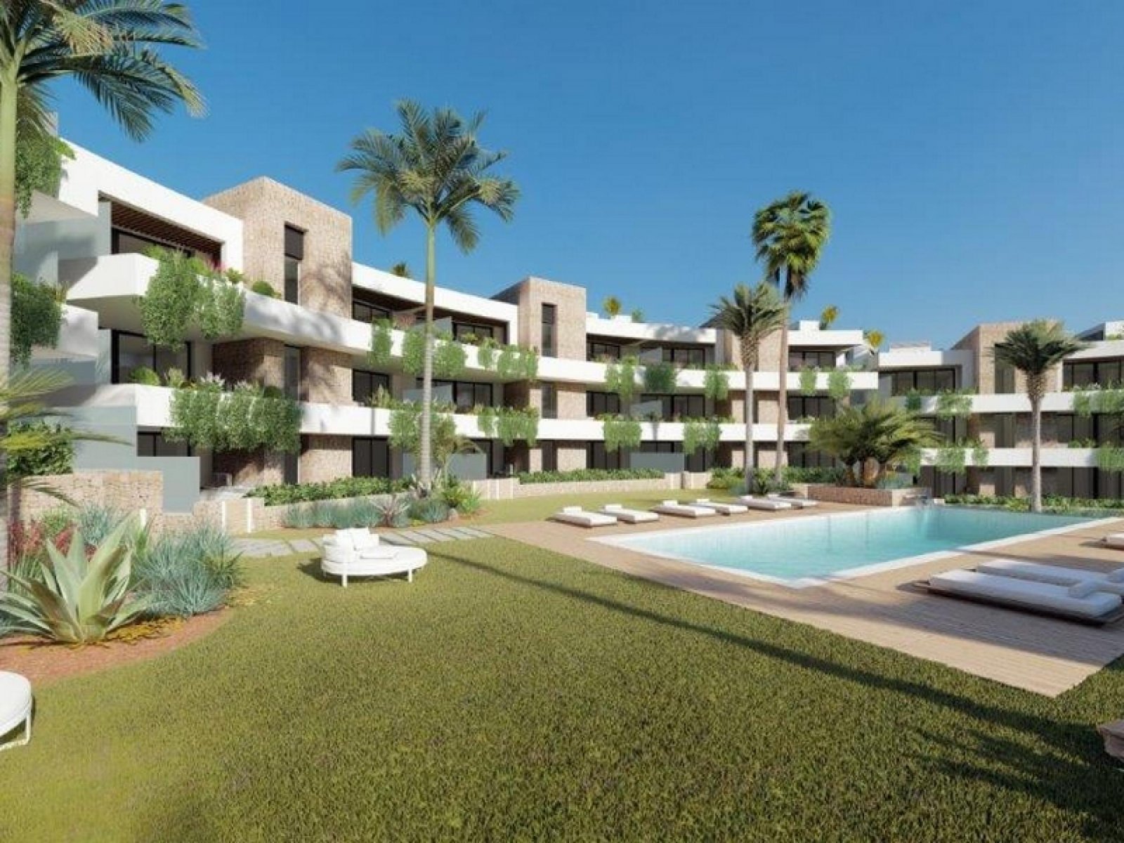 La Manga Del Mar Menor: Moderne Gartenwohnung mit Pool 