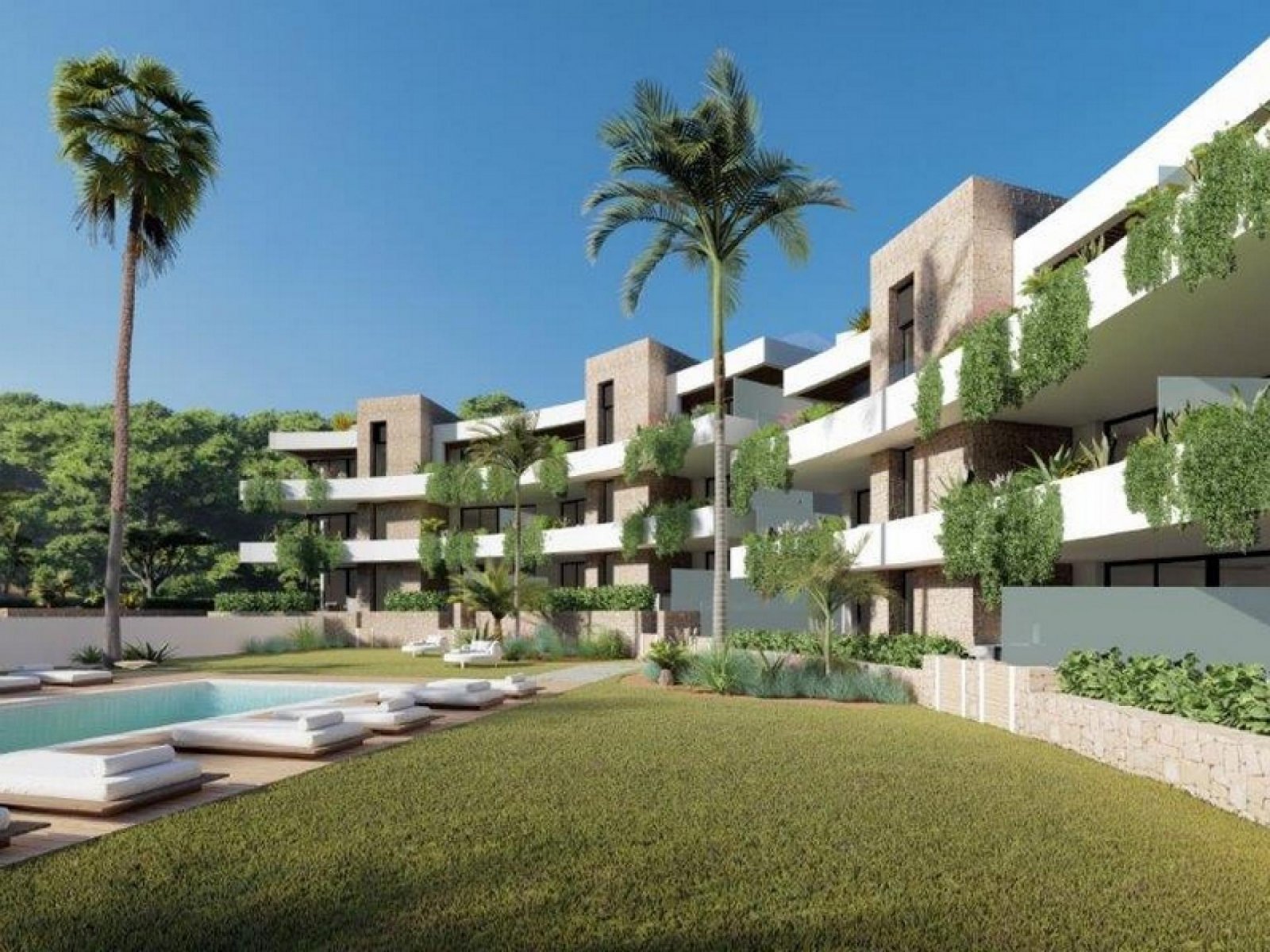 Moderne Gartenwohnung mit Pool