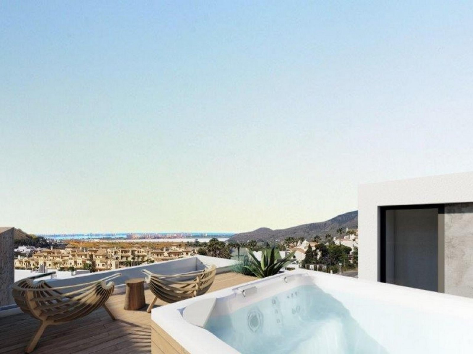 Moderne Gartenwohnung mit Pool