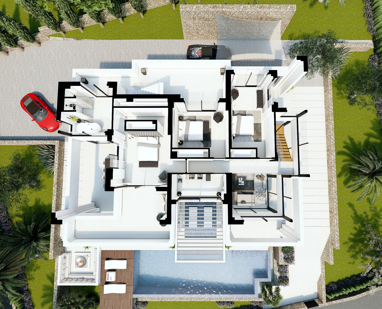 Luxusvilla mit Infinity-Pool und atemberaubendem Meerblick