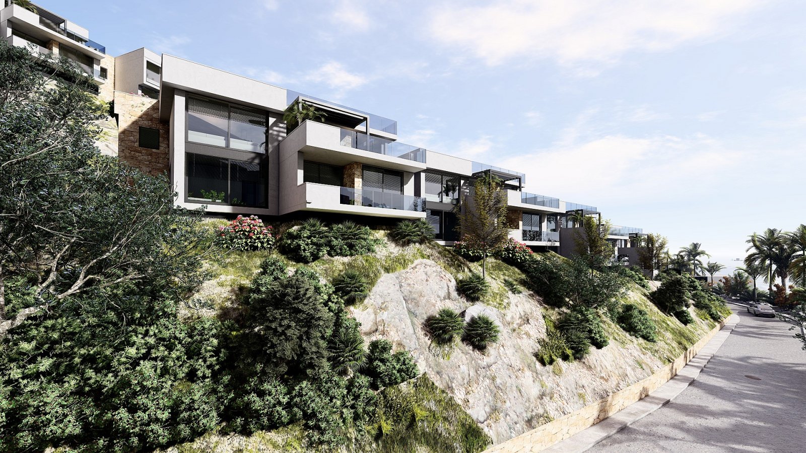Luxusvillen mit modernem Design und mediterranem Flair