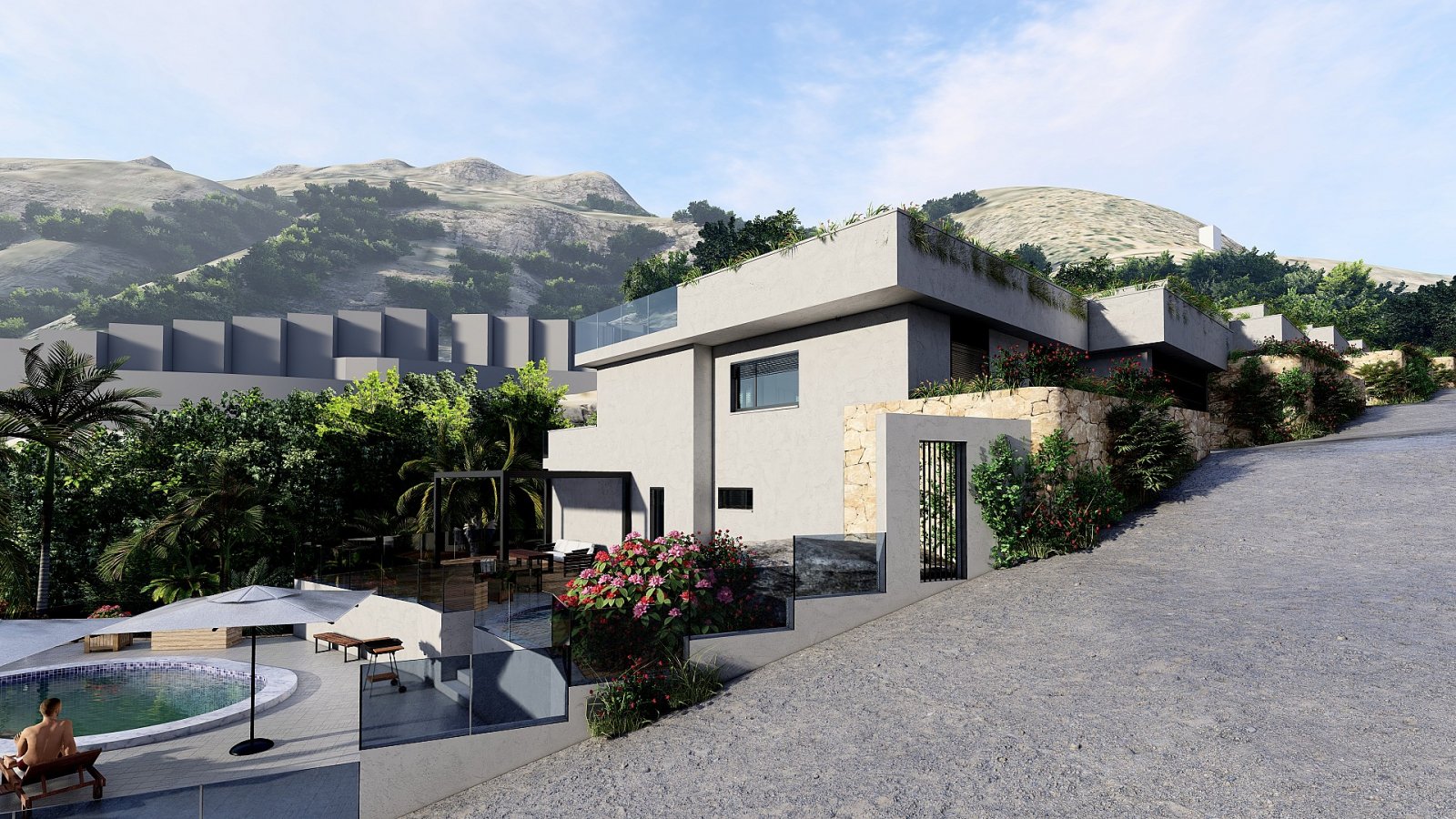 Luxusvillen mit modernem Design und mediterranem Flair