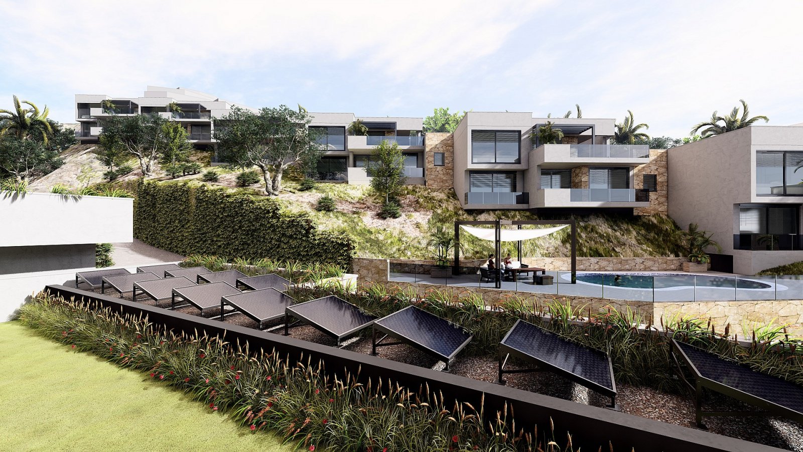 Luxusvillen mit modernem Design und mediterranem Flair