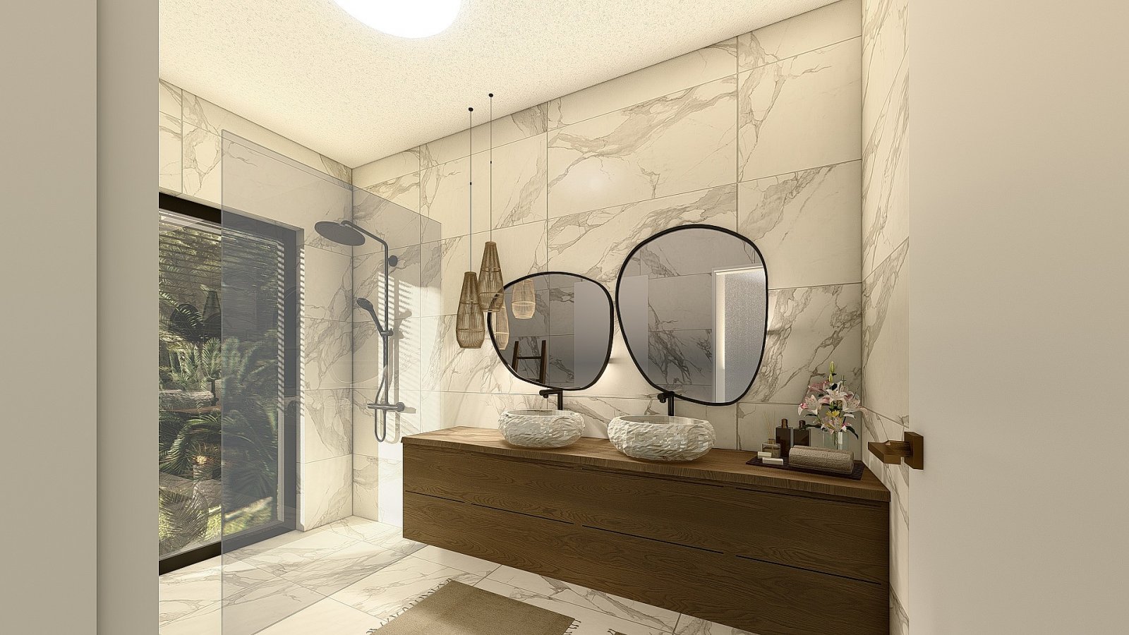 Luxusvillen mit modernem Design und mediterranem Flair