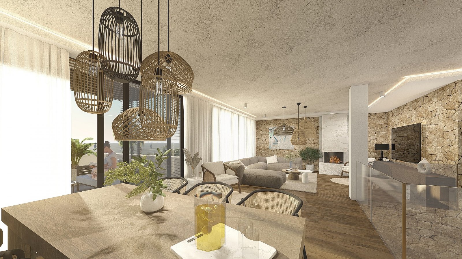 Luxusvillen mit modernem Design und mediterranem Flair