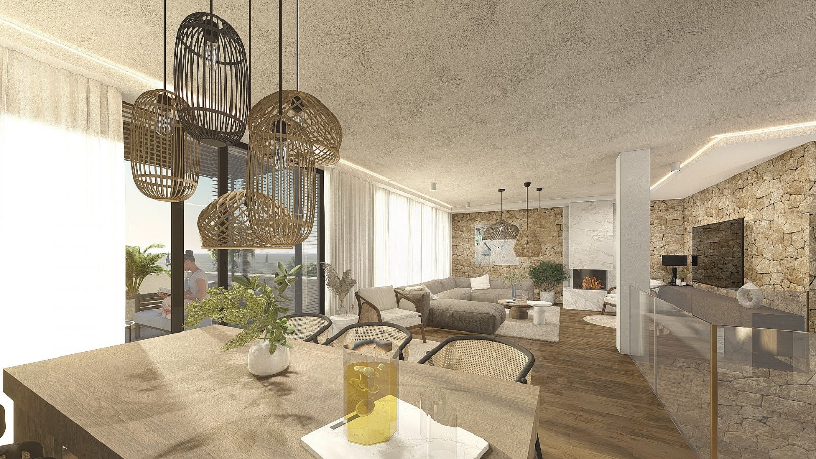 Luxusvillen mit modernem Design und mediterranem Flair