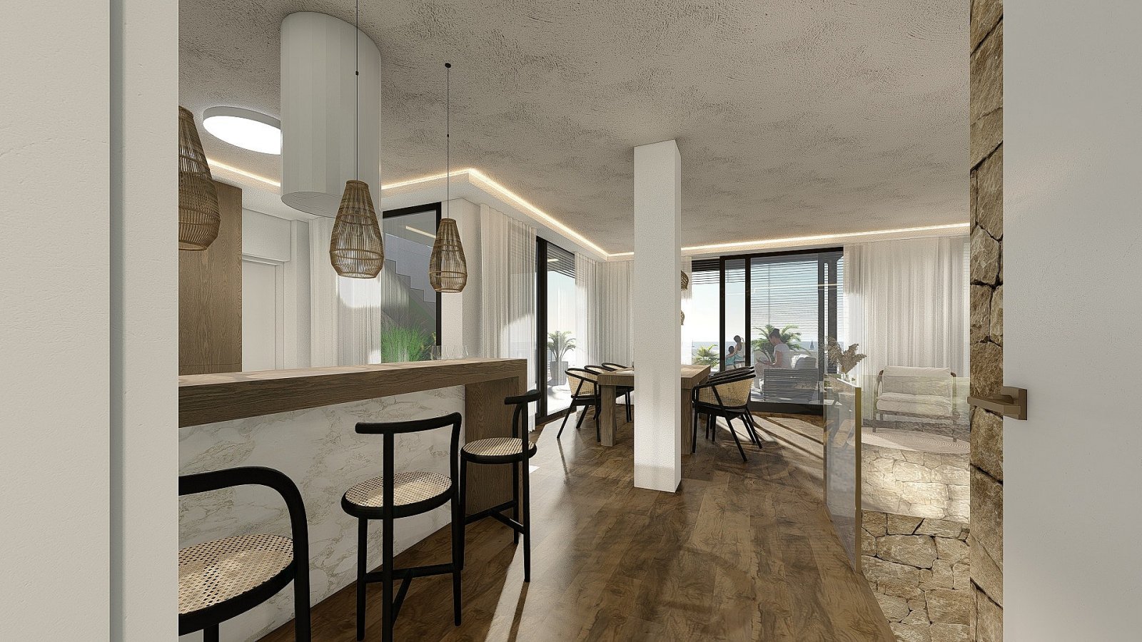 Luxusvillen mit modernem Design und mediterranem Flair