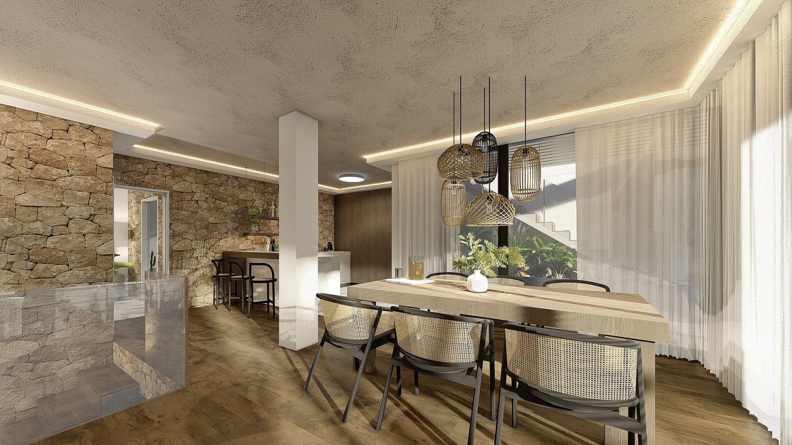 Luxusvillen mit modernem Design und mediterranem Flair