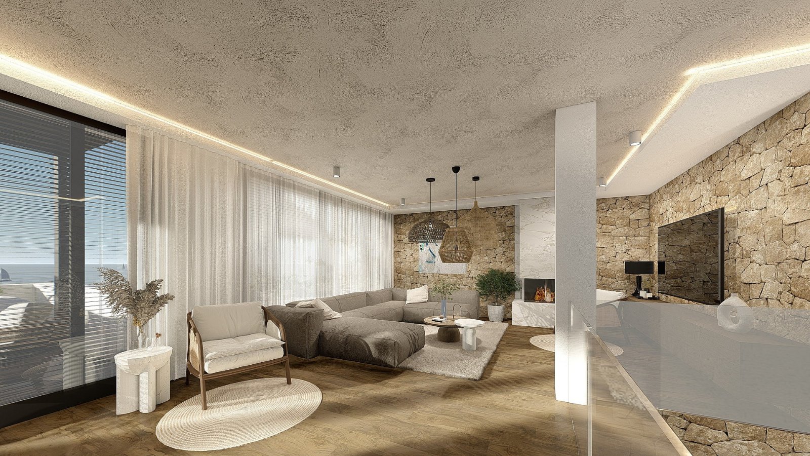 Luxusvillen mit modernem Design und mediterranem Flair
