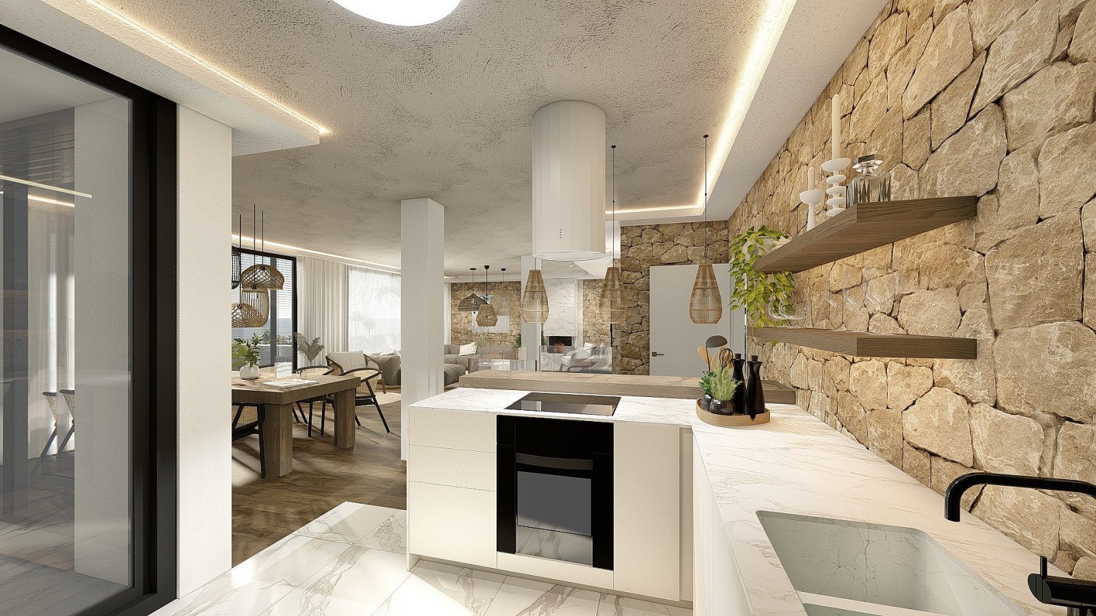 Luxusvillen mit modernem Design und mediterranem Flair