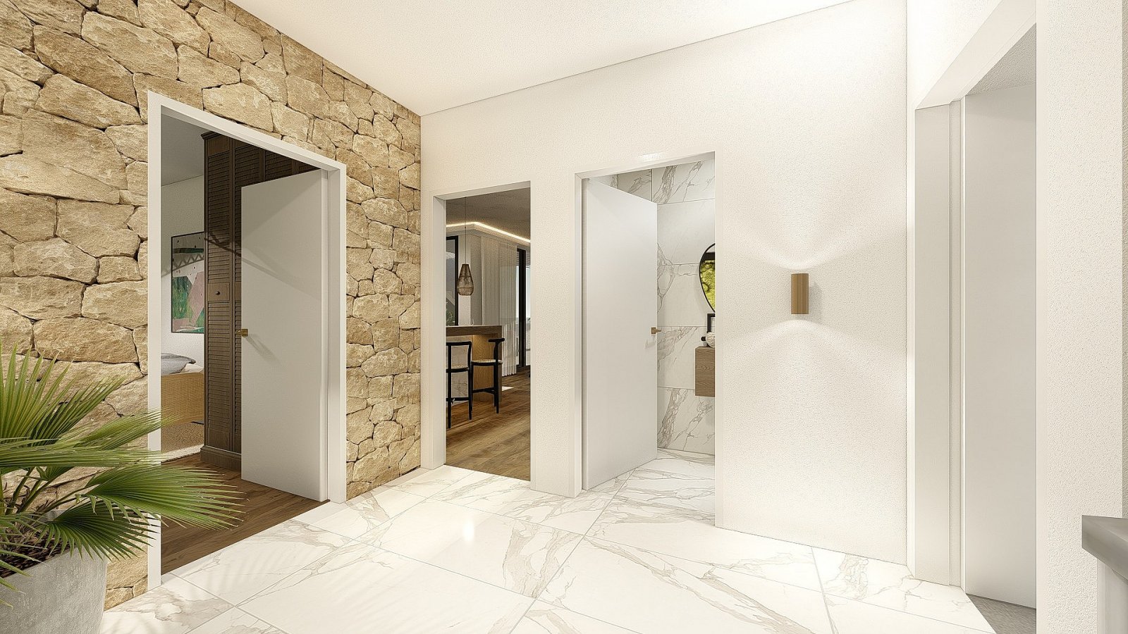 Luxusvillen mit modernem Design und mediterranem Flair
