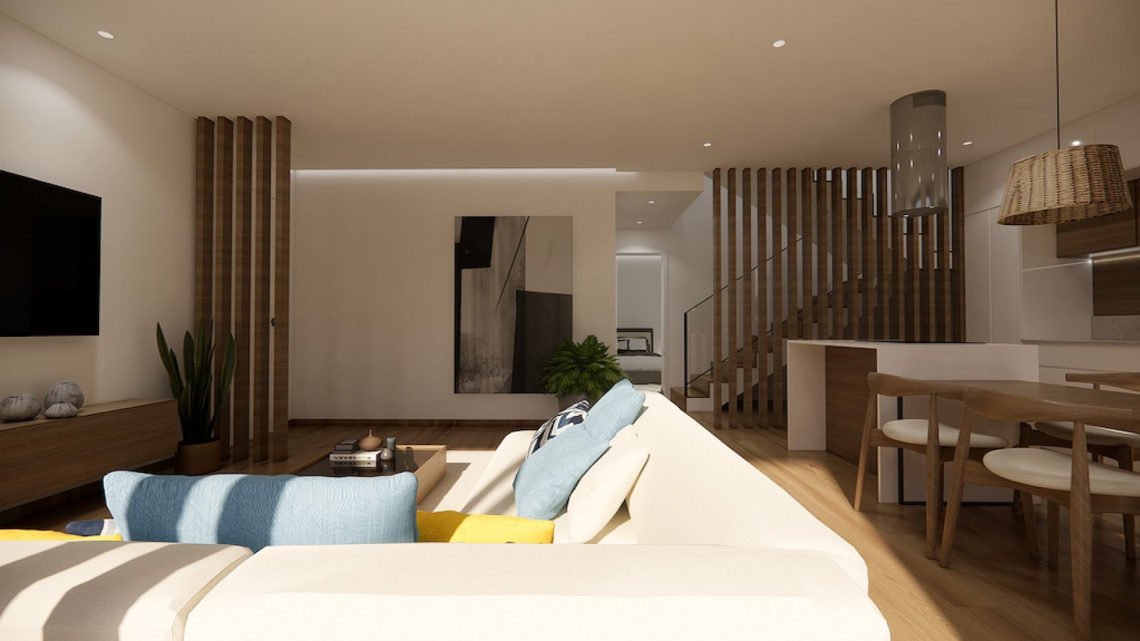 Exklusive Reihenhaus-Villa mit Privatpool