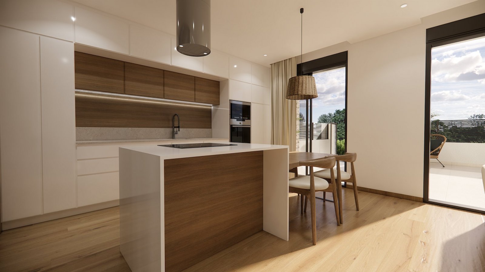 Exklusive Reihenhaus-Villa mit Privatpool