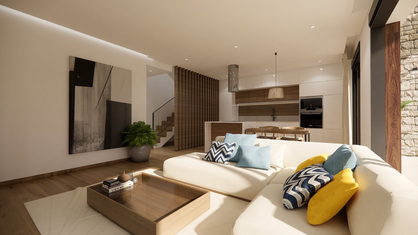 Exklusive Reihenhaus-Villa mit Privatpool