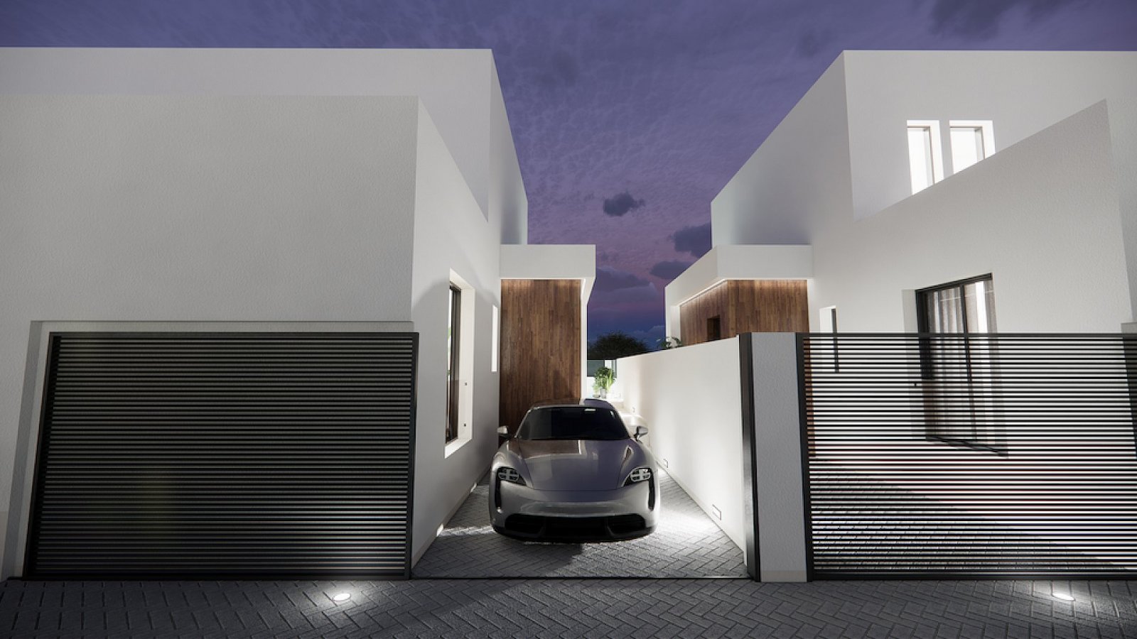 Exklusive Reihenhaus-Villa mit Privatpool
