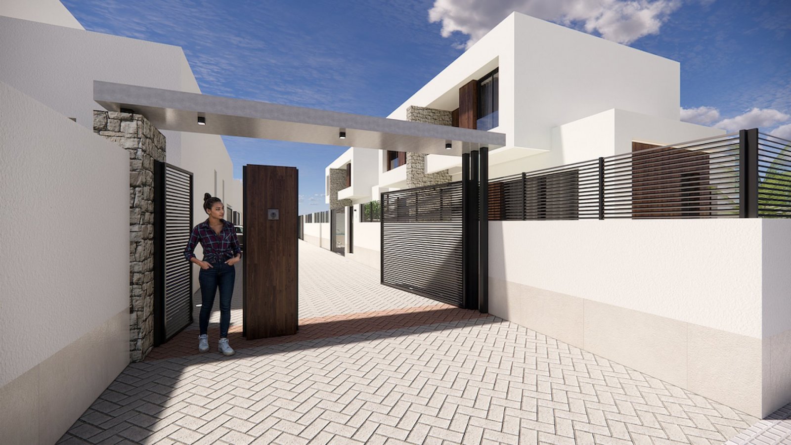 Exklusive Reihenhaus-Villa mit Privatpool