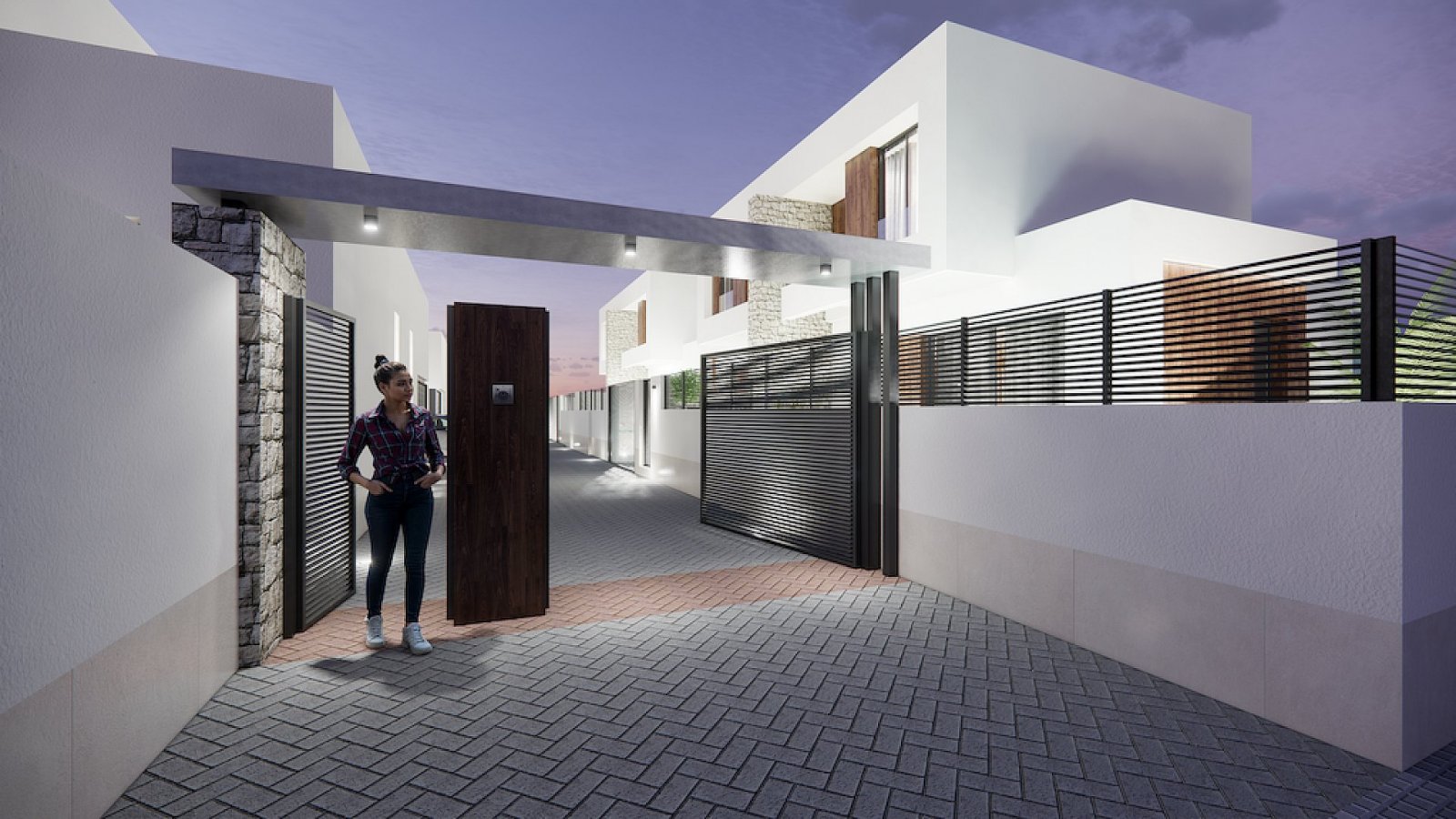 Exklusive Reihenhaus-Villa mit Privatpool