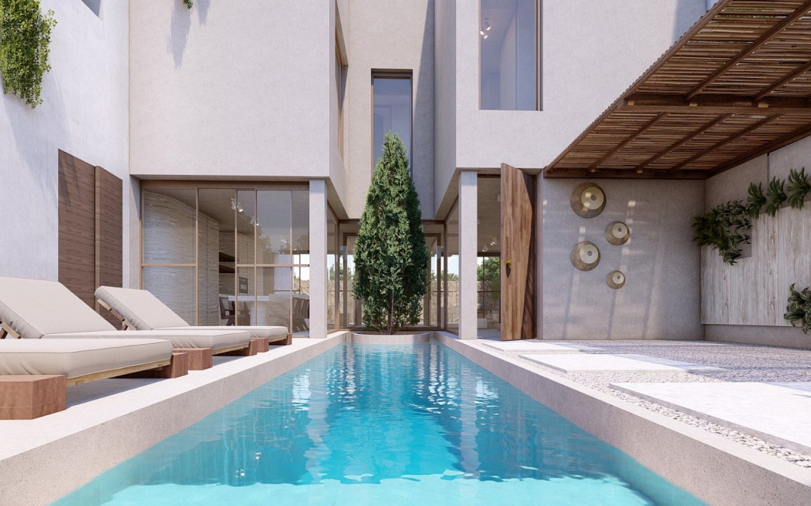 Formentera del Segura: Mediterrane Ibiza-Villa mit Pool, Solarium und Garten 