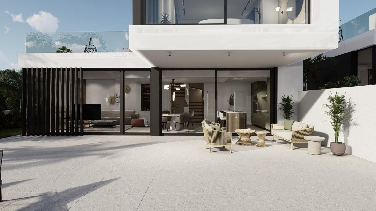 Moderne Villen mit privatem Pool und Solarium