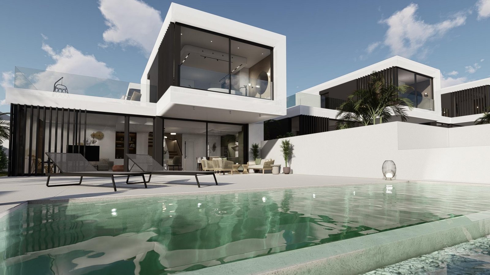 Moderne Villen mit privatem Pool und Solarium