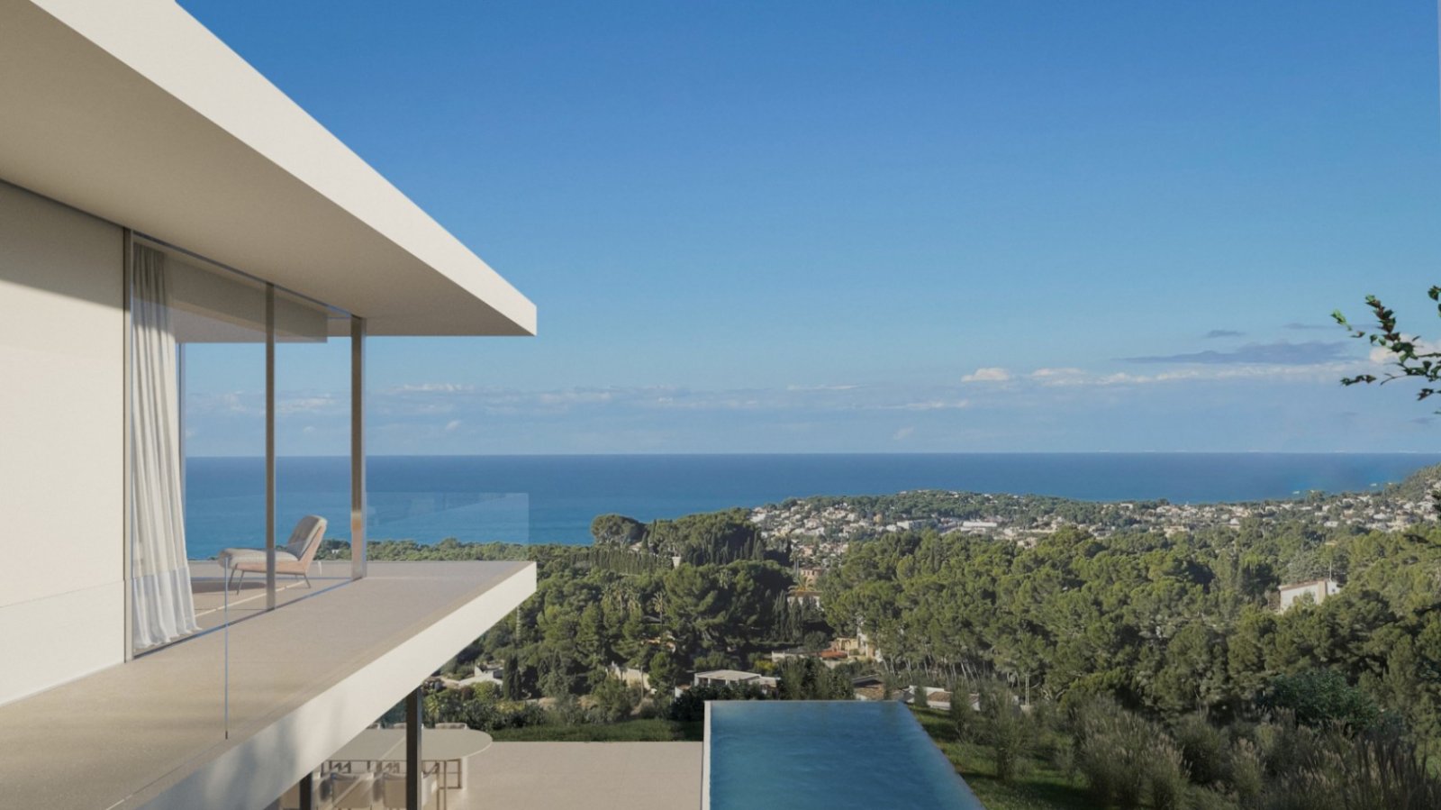 Moderne Luxusvilla mit Panoramablick und Privatsphäre