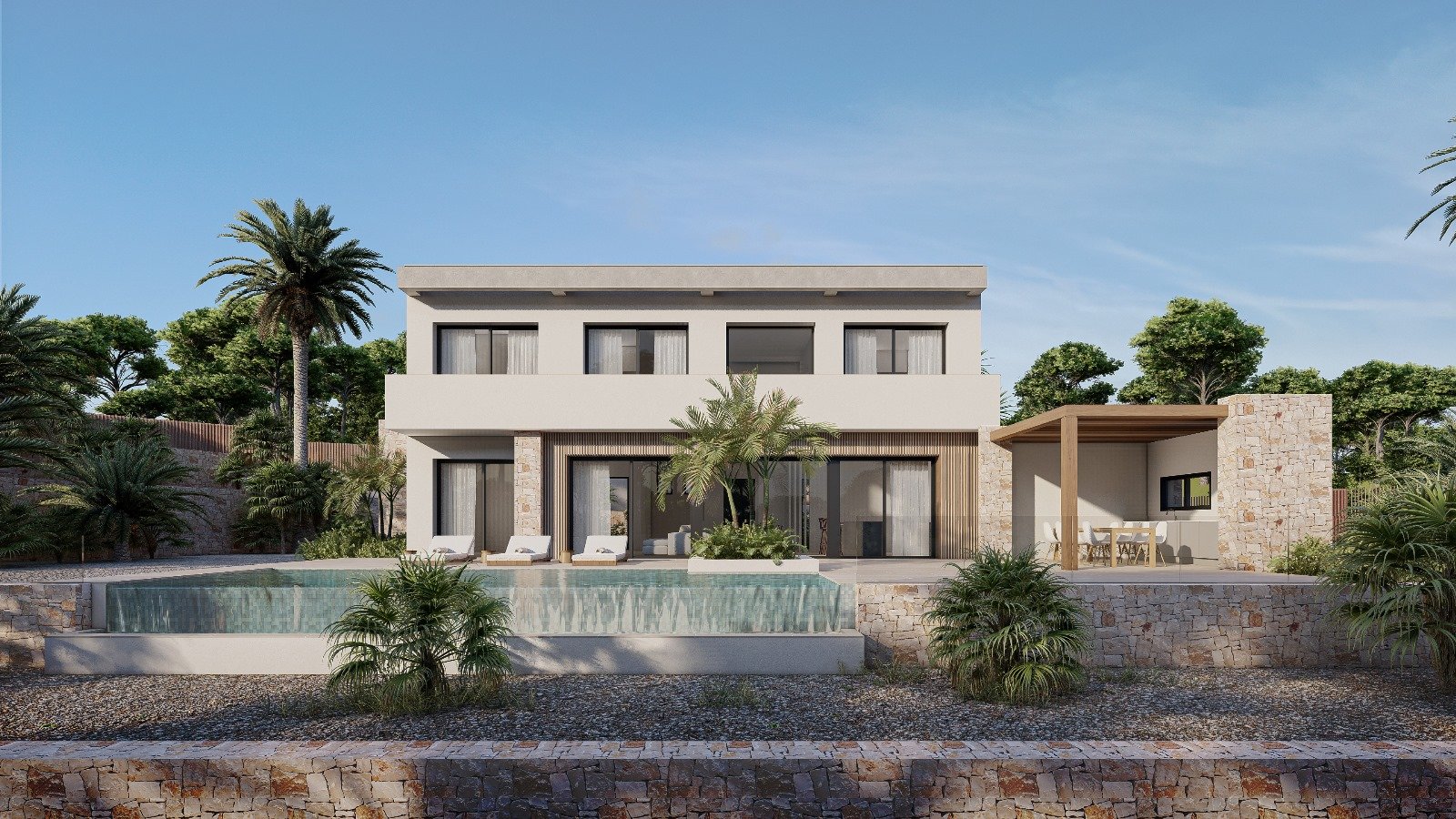 Designvilla mit Nähe zum Meer und Infinity-Pool