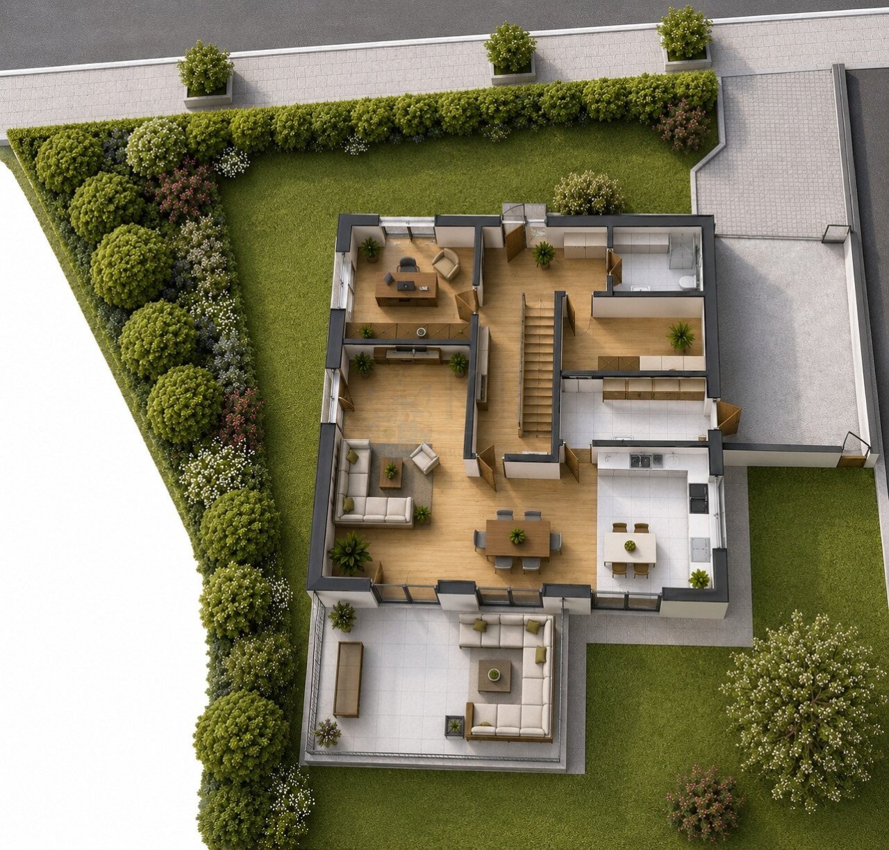GRUNDRISS ERDGESCHOSS 3D
