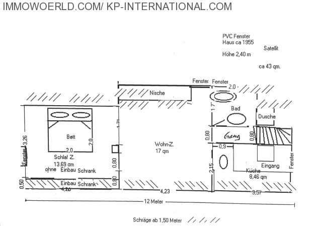 ** VERMIETET ** LANGENHAIN: NUR FÜR EINPERSONENHAUSHALT ! - Charmante 2-Zimmer Dachgeschosswohnung mit EBK und Duschbad +++