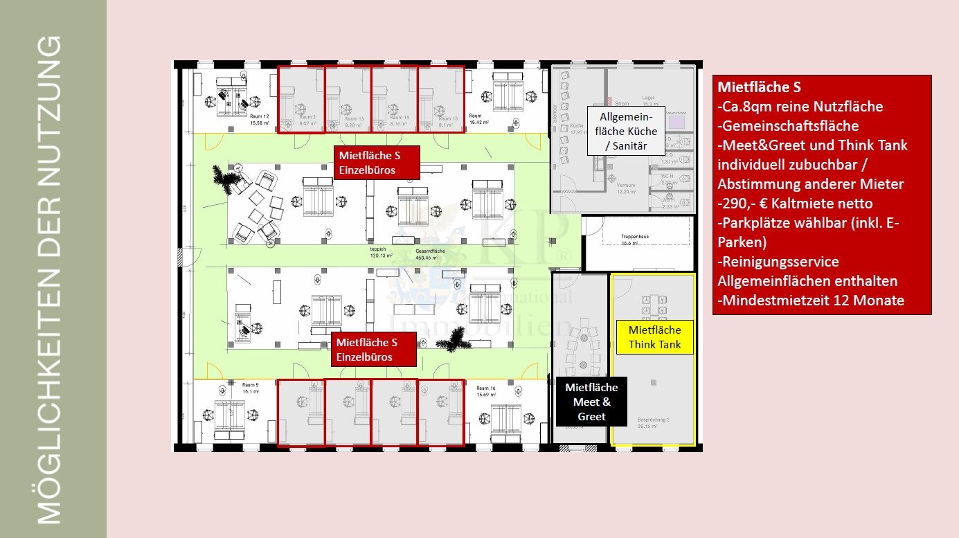 Loft-Büro in Co-Working 10 bis 300qm, Design, außergewöhnlich