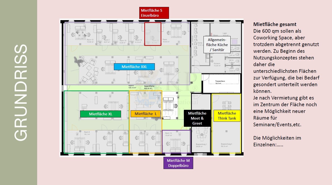 Loft-Büro in Co-Working 10 bis 300qm, Design, außergewöhnlich