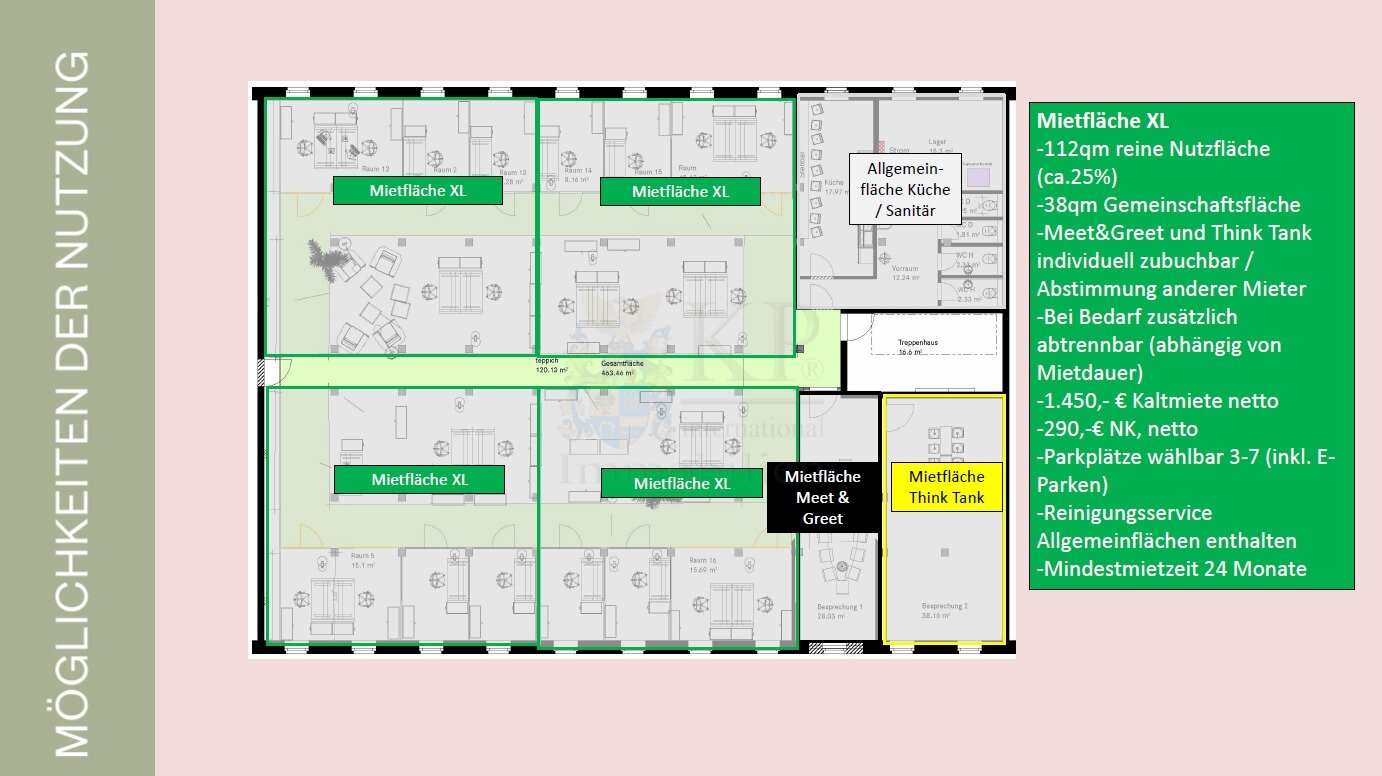 Loft-Büro in Co-Working 10 bis 300qm, Design, außergewöhnlich