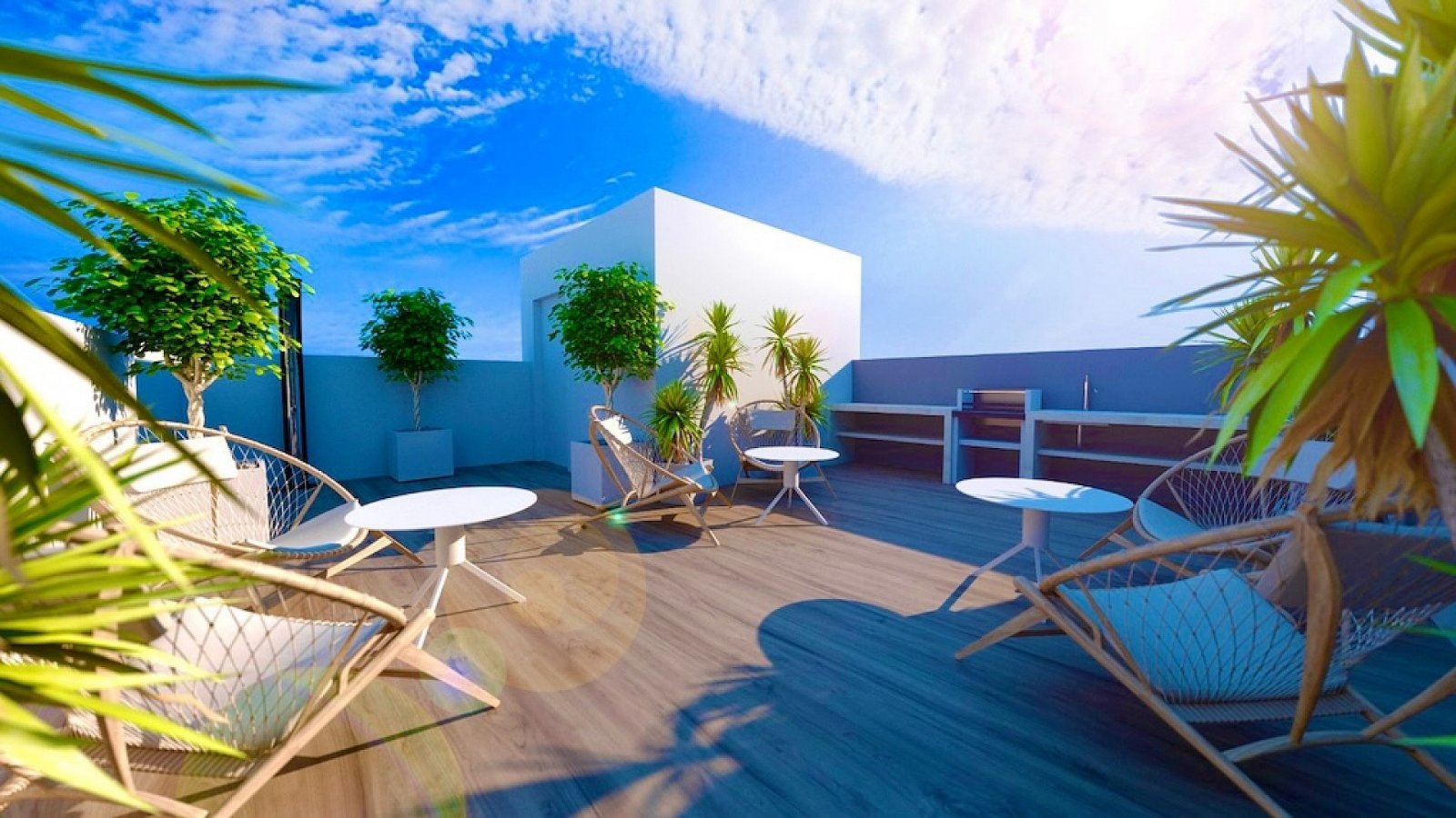 <p>Apartments - solarium provided with 3 Bedrooms and 3 Bathrooms, private swimming pool and optional parking place. </p><p>Discover these exclusiv...