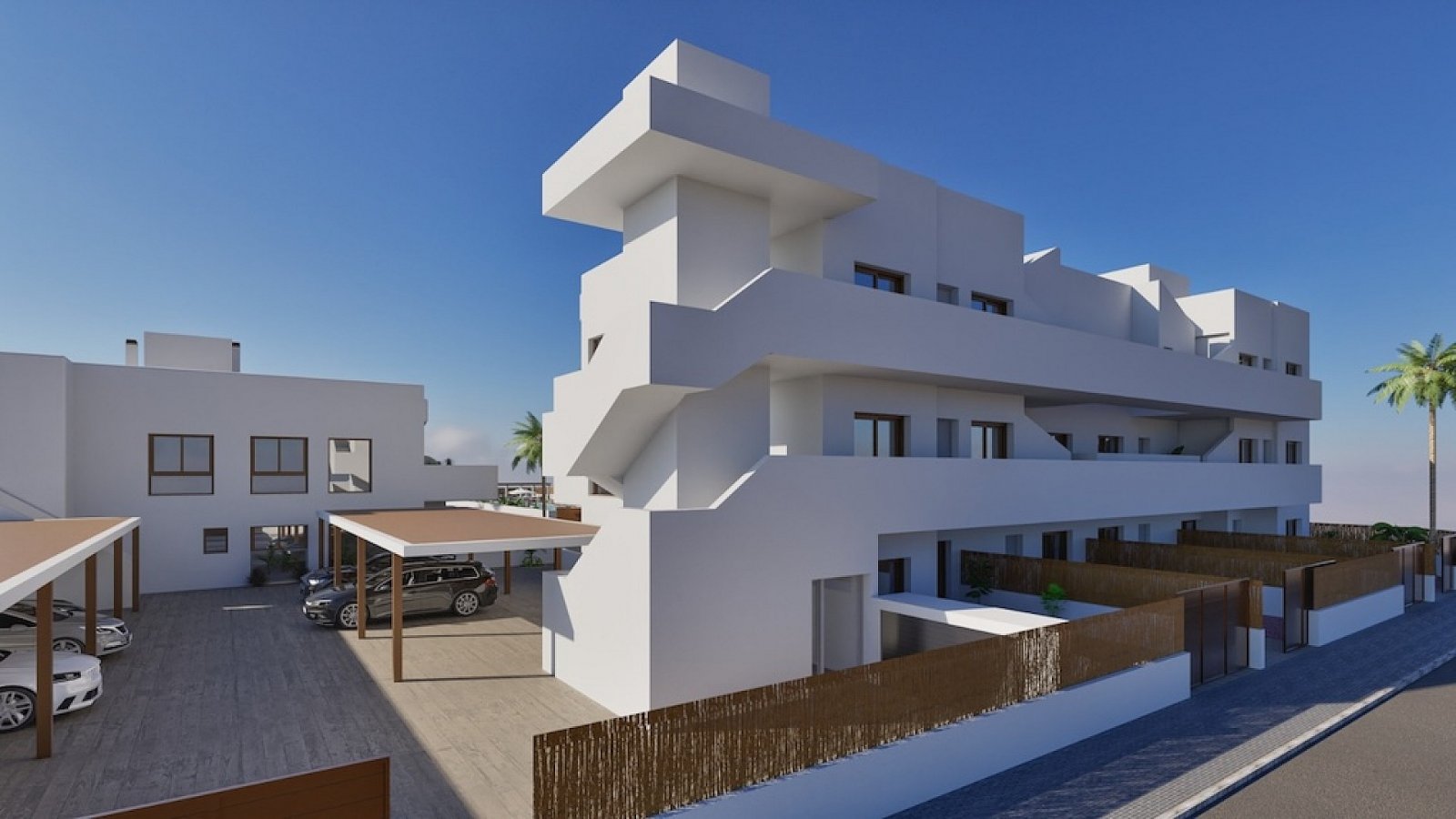 <p>Apartment with garden provided with 3 Bedrooms and 2 Bathrooms, communal swimming pool and parking space on own plot. </p><p>Discover these excl...