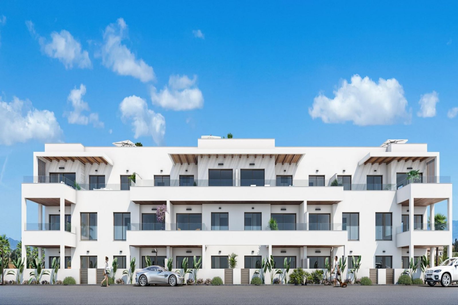 <p>Apartments - solarium provided with 3 Bedrooms and 2 Bathrooms, communal swimming pool and underground parking space with storage room. </p><p>T...