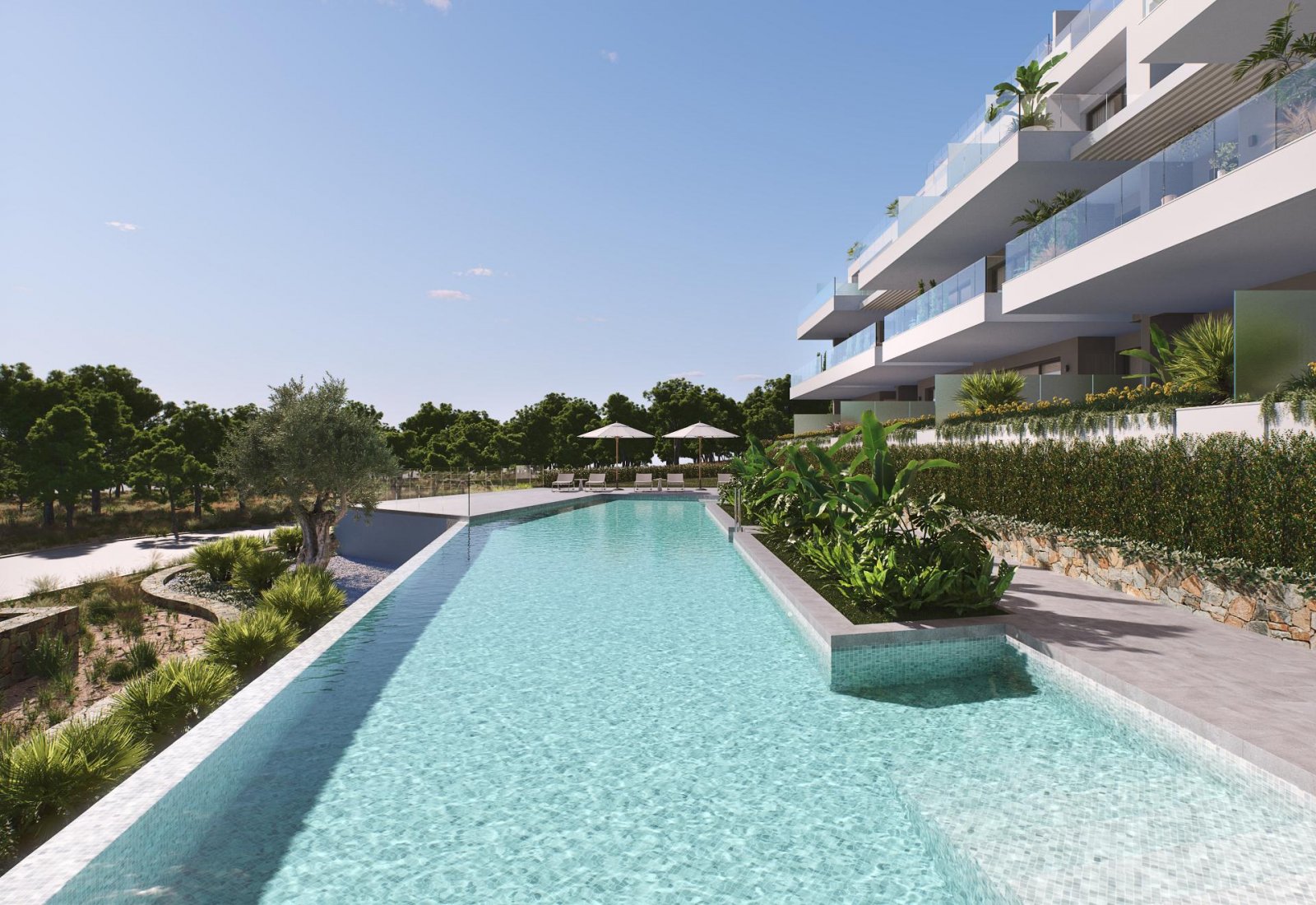 <p>Apartments - solarium provided with 3 Bedrooms and 2 Bathrooms, communal swimming pool and underground parking space. </p><p>Spacious apartments...
