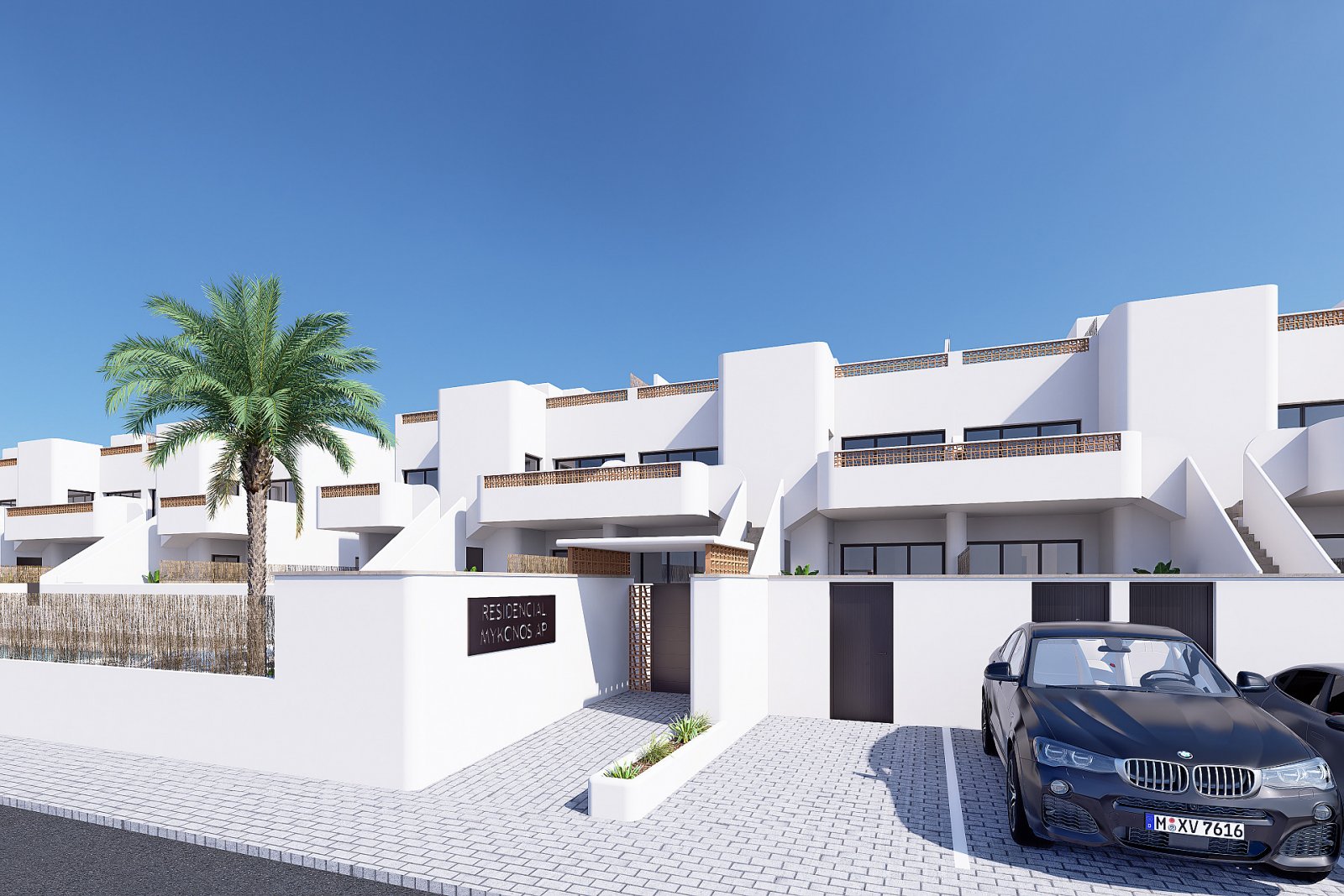 <p>Apartments - solarium provided with 3 Bedrooms and 2 Bathrooms, communal swimming pool and parking space on own plot. </p><p>Ibiza style apartme...