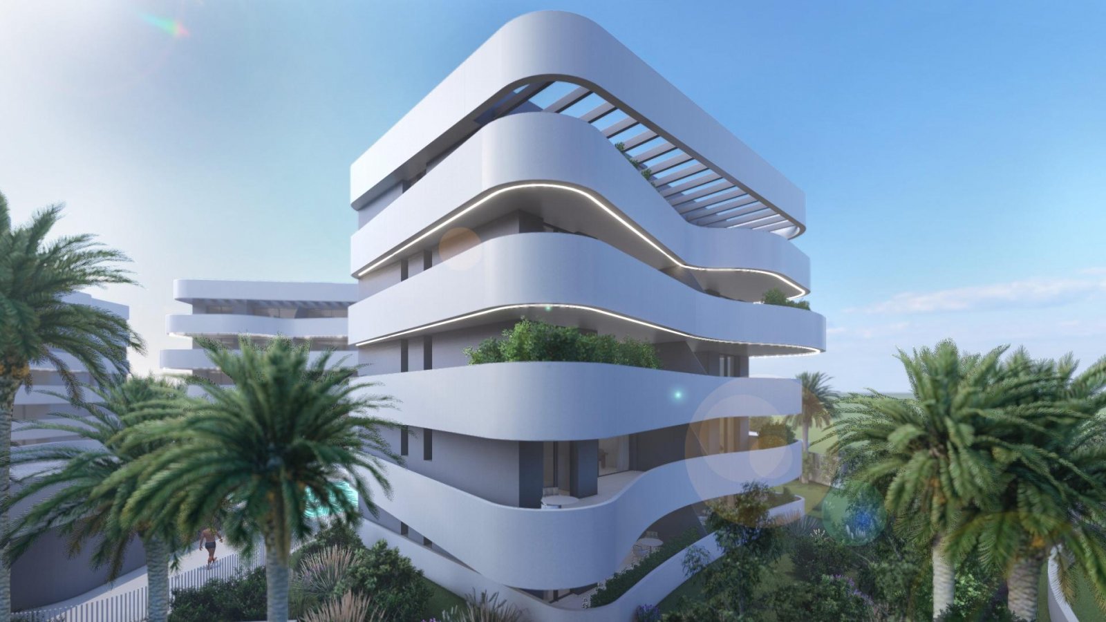 <p>Apartment with garden provided with 2 Bedrooms and 2 Bathrooms, communal swimming pool and underground parking space. </p><p>Latest tech to keep...