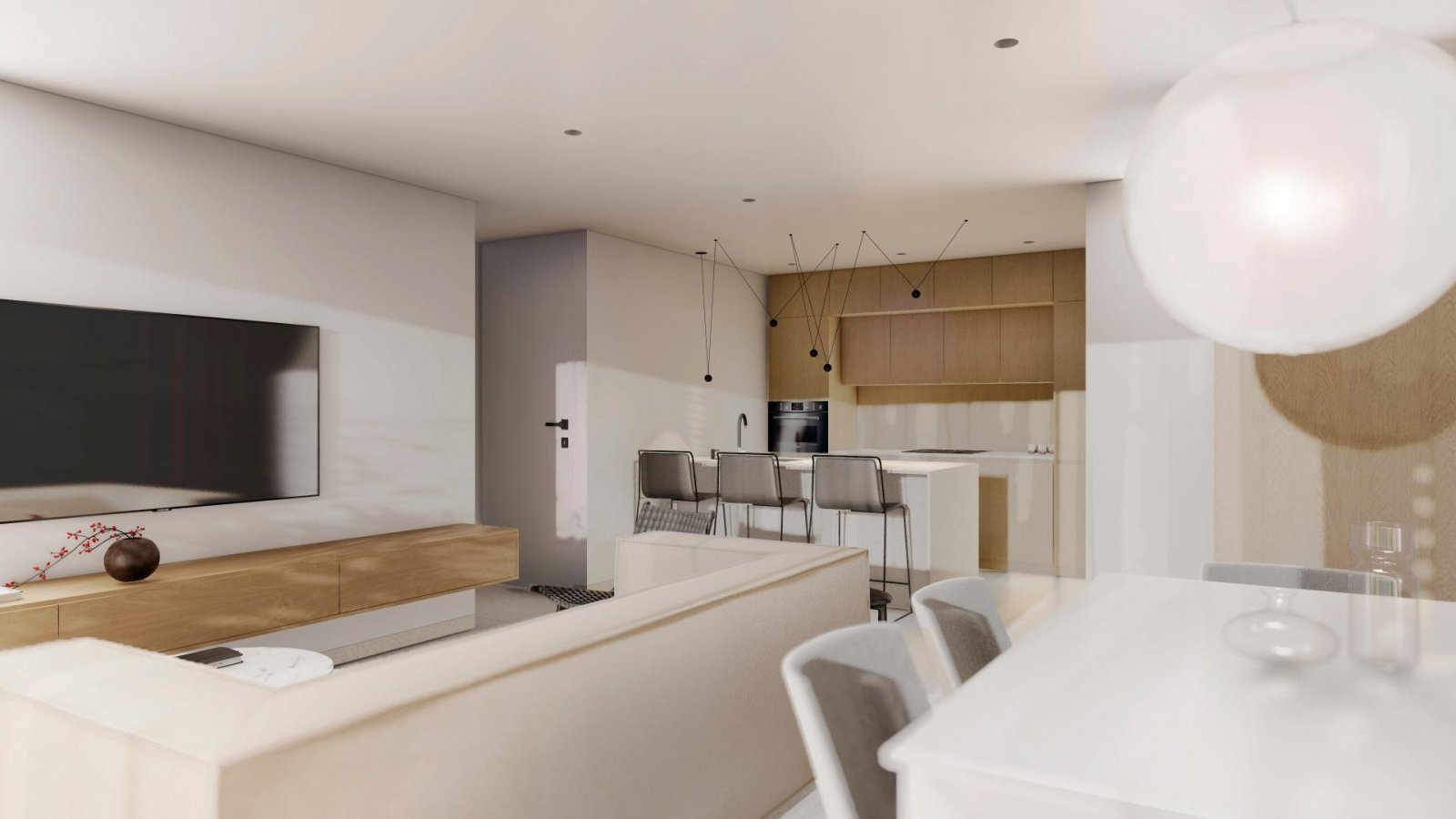 <p>Apartment with garden provided with 2 Bedrooms and 2 Bathrooms, communal swimming pool and underground parking space. </p><p>Latest tech to keep...