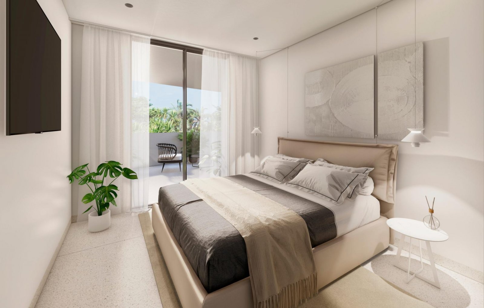 <p>Apartment with terrace provided with 2 Bedrooms and 2 Bathrooms, communal swimming pool and underground parking space. </p><p>Latest tech to kee...
