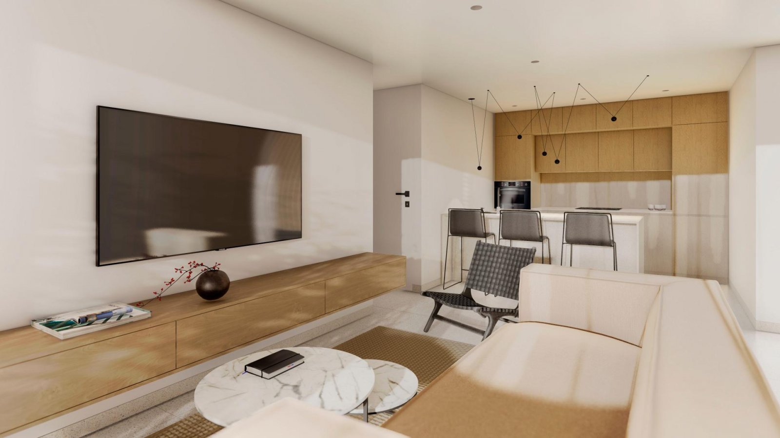 <p>Apartment with terrace provided with 2 Bedrooms and 2 Bathrooms, communal swimming pool and underground parking space. </p><p>Latest tech to kee...