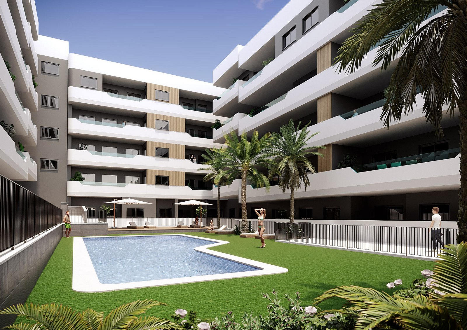 Santa Pola: <p>Apartment with terrace provided with 2 Bedrooms and 2 Bathrooms, communal swimming pool and underground parking space with storage room. </p> 