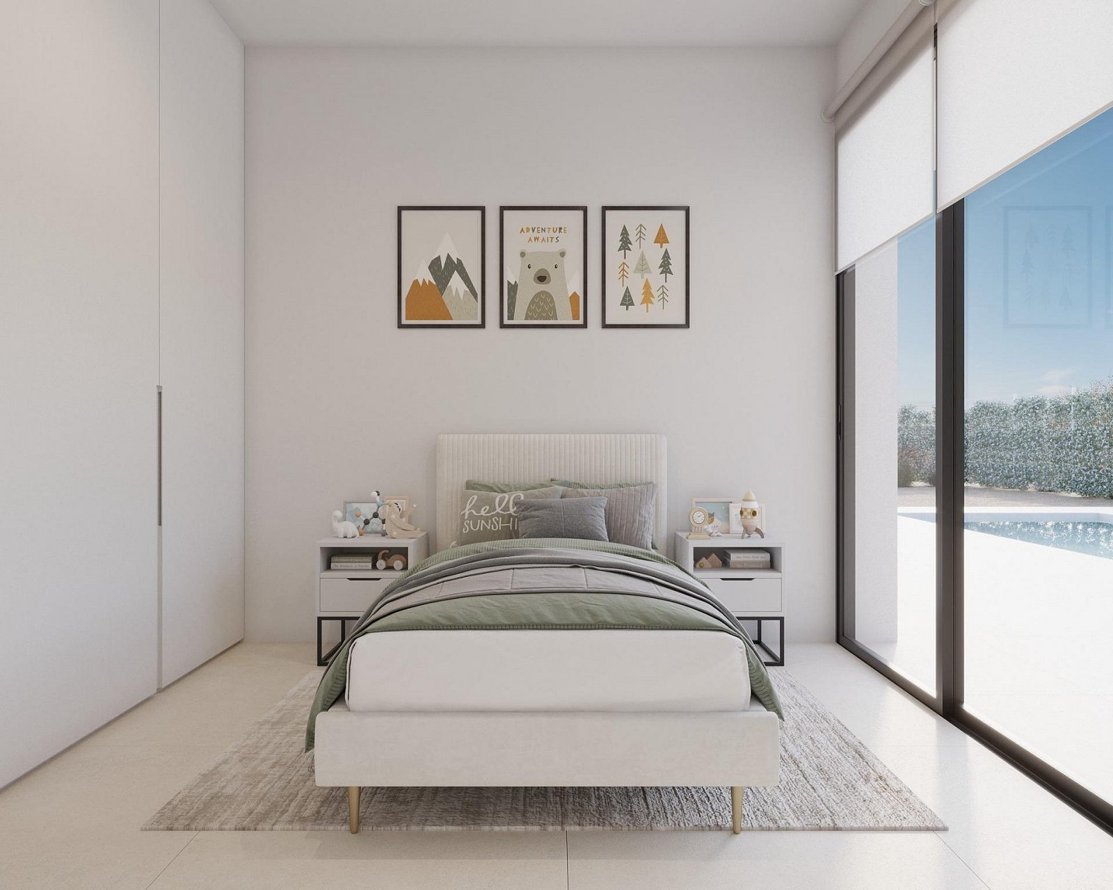 <p>Villa provided with 3 Bedrooms and 2 Bathrooms, private swimming pool and private garage for 2 cars. </p><p>Luxury new build homes on the front ...